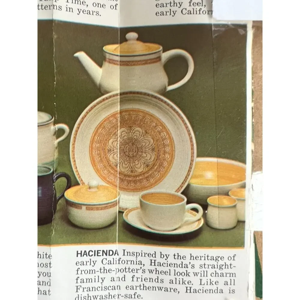 Franciscan Hacienda Coffee Pot Lid Vintage Yellow Earthenware USA Retro EUC